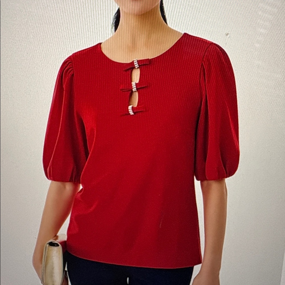 Lilly Pulitzer  NWT Ethenia Top with Bow Accents